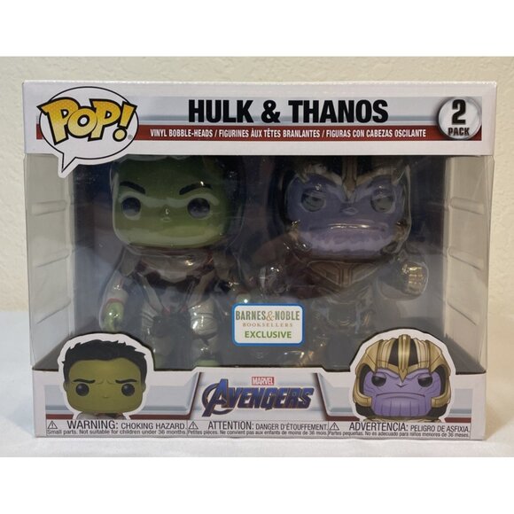 Funko Pop! Vinyl: Marvel - Hulk & Thanos 2PK - Barnes and Noble (BN) (Exclusive) - Picture 1 of 11
